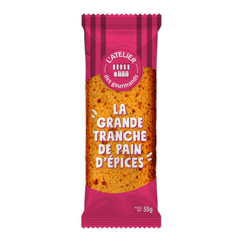 Pain d'épices sachet fraîcheur 1pcs 55grs(Bte : 40pcs)