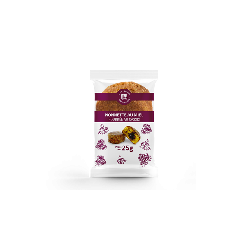 Nonnettes miel-cassis sachet fraîcheur 1pc 25grs (Bte : 40pcs)