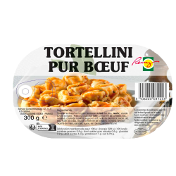 Plat alu à réchauffer Tortellini pur boeuf  300g PENY  (bte: 20 pcs)