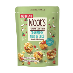 NOOT'S céréales & fruits saveur cranberry-noix de coco 40g(Bte : 22pcs)