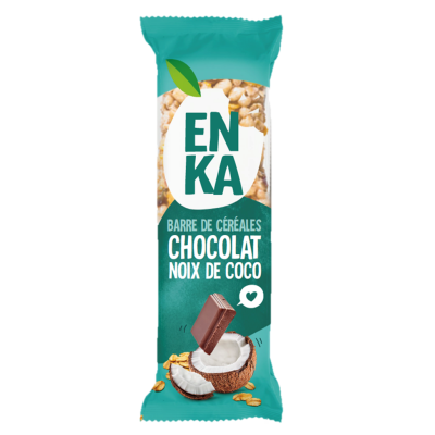 Barre céréales chocolat noix coco - sachet fraîcheur 1pc 45g (Bte : 20pcs) 10+1