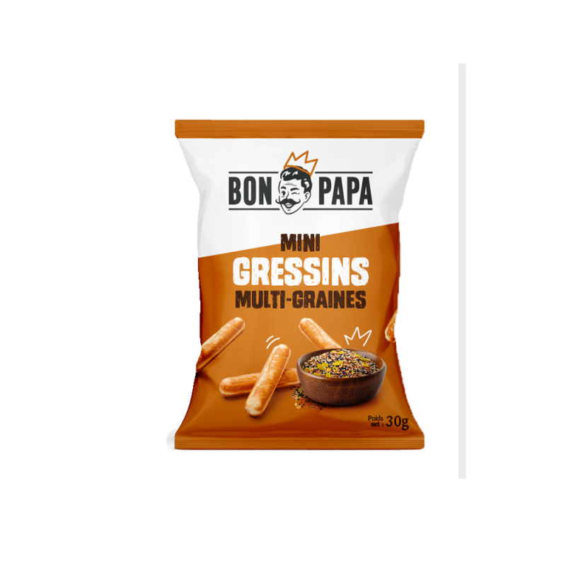 Mini gressins multi-graines 30g (Bte : 70 pcs)