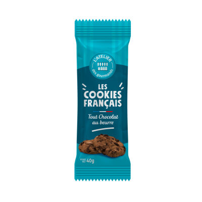 Cookies Français  beurre tout chocolat sachet fraîcheur 2pc 40grs (U)