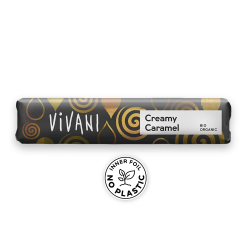 Barre de chocolat lait au caramel BIO 40g VIVANI (Bte de 18 pcs)