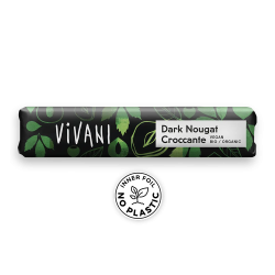 Barre de chocolat noir au Nougat croustillant BIO 35g VIVANI (Bte de 18 pcs)