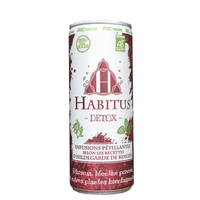 Infusion pétillante Habitus Detox BIO cannette slim 25cl (colis de 24 unités)