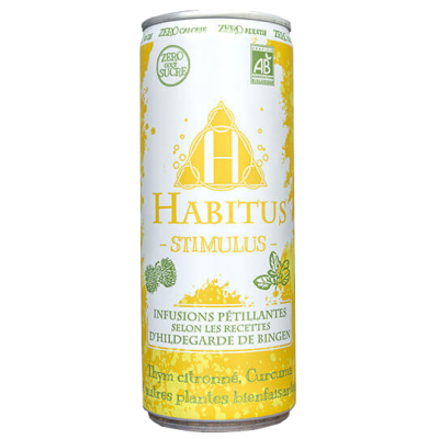 Infusion pétillante Habitus Stimulus BIO cannette slim 25cl (colis de 24 unités)