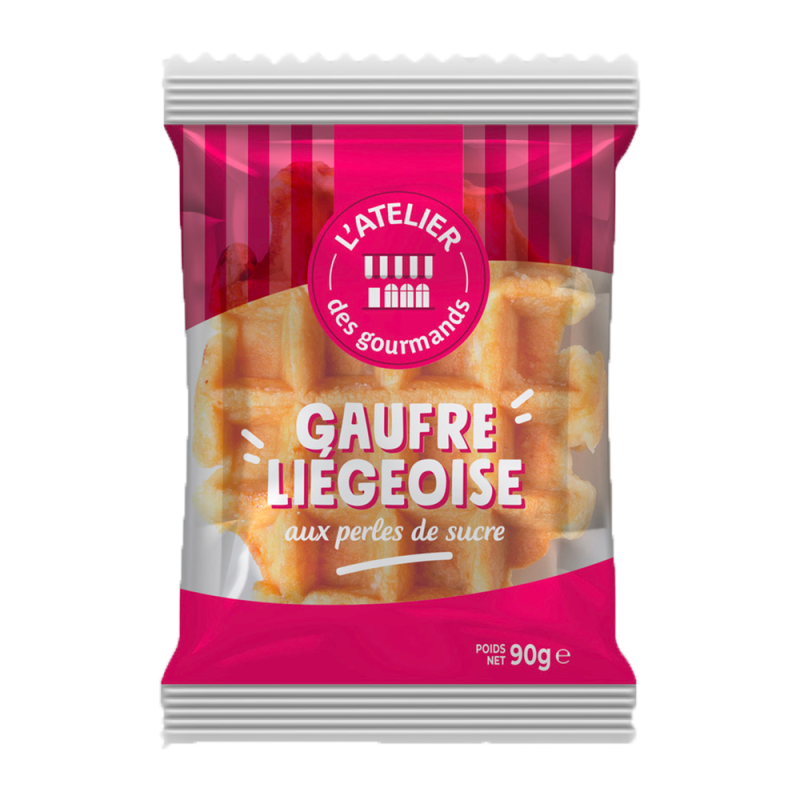 Grande gaufre liégeoise sucrée 90g (Bte : 24pcs)