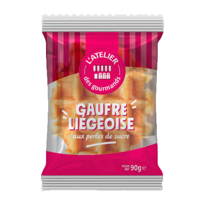 Grande gaufre liégeoise sucrée 90g (Bte : 24pcs)