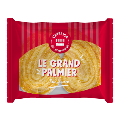 Grand palmier au beurre sachet fraîcheur 1pc 30grs (Bte : 80pcs)