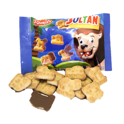 Sultan animaux en biscuit chocolatès  sachet fraîcheur 40grs(Bte : 80pcs)