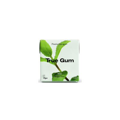 Chewing gum naturel O% plastique True Gum menthe verte 21g (bte:24pcs)