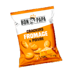 Crakers saveur fromage et poivre  40g  (Bte : 50 pcs)