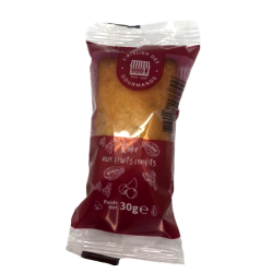 Cake lingot aux fruits confits  - sachet fraîcheur 1pc 30grs (Bte : 120pcs)