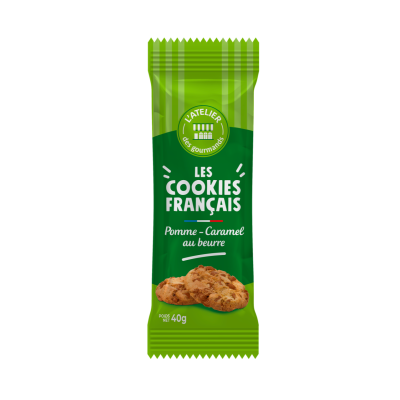 Cookies Français beurre pomme caramel sachet fraîcheur 2pc 40grs (Bte : 80pcs)