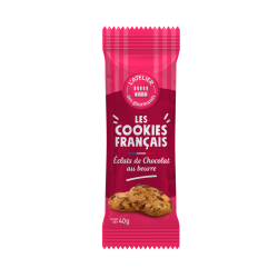 Cookies Français beurre pepites choco sachet fraîcheur 2pc 40grs (Bte : 80pcs)