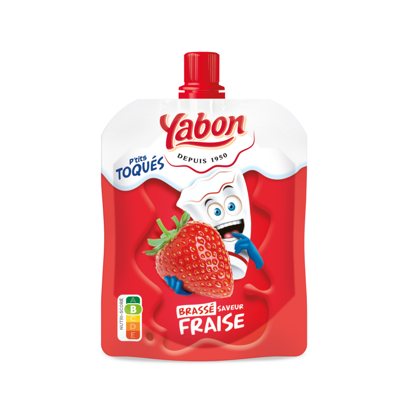 Yaourt à boire fraise en gourde 80grs(Bte : 65pcs)