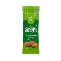 Cookies Français beurre pomme caramel sachet fraîcheur 2pc 40grs (Bte : 80pcs)