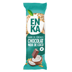 Barre céréales chocolat noix de coco - sachet fraîcheur 1pc 45grs (Bte : 20pcs)