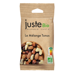 Mix Tonus BIO (Raisins, amandes, cajou et noisettes) 35g   (colis de 12 uvc)